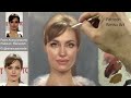 Oil painting time lapse - Angelina Jolie