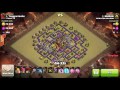 Clash of clans, th9 attacking th10 , clan war 3 star
