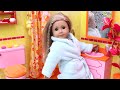 Play Dolls morning routine! Easy breakfast!