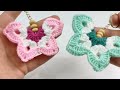 the easiest butterfly keychain making 👌👌 great crochet