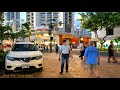 [4K] Waikiki Beach at Night in Honolulu Hawaii - Walking Tour & Travel Guide 🎧 Binaural Sound