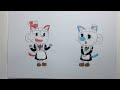 猫メイド姿になったカップヘッドとマグマンを描いてみた！  I drew Cuphead and Mugman in their cat maid costumes!