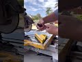 Cutting schluter trim safely using a wet saw.