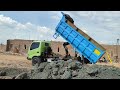 Mobil Truk Tanah Jomplang Muatan Full Tanah Timbunan//Dump Truk
