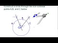 drawing a circle through 3 points - geometry constructions
