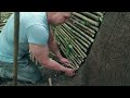 Сonstruction of a house by an artisanal, primitive method for survival in the forest. Bushcraft.