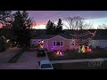 11-26-2021 Rapid City, SD - Fiery Drone Sunset and Christmas Lights