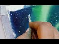 7 TIPs to paint Watercolor Northern lights | Winter season painting series 7/10