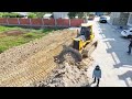 Bulldozer KOMATSU D61EX Working, Processing Filling Up Land,  Making​ Apartment, Dump Truck