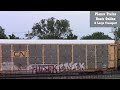 Mixed Freight Train CSX 5386 & CSX 5434 Locomotives In Fostoria