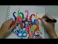 POSCA Markers Painting #art #drawing #poscamarkers #painting #howto