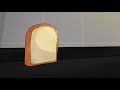 Bread falling over but it's animated