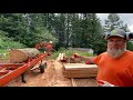 Sawing A Crooked Cedar Into Striaght Boards