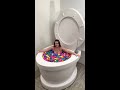 Going UNDER in Worlds LARGEST Toilet SURPRISE Egg POOL #shorts