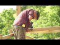 Building Single Wooden House In The Wilderness, Ep4, Roof Frame Complete