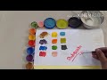 Homemade 12 color acrylic paint by using only 2 color/whithout food color