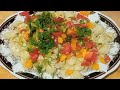 المكرونه بسلاطه الخضروات الملونه المطبخ الايطالى#Pasta with colorful vegetable salad