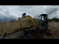 Beaver Dam Removal With Excavator No.107 - Chest Cam