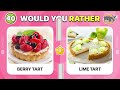 Would You Rather RED vs GREEN Food Edition! 🍓🍏 Tom Quiz