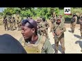 Haitians confront Dominican soldier at the border