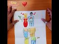 How to draw valentine's day couple || Valentine's Day Special drawing 🌹❤️ || Folding drawing