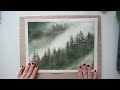 WATERCOLOR TUTORIAL FOR BEGINNERS/ WET ON WET WATERCOLOR/ MISTY FOREST STEP BY STEP