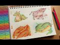 DRAW SOME DRAGONS WITH ME! - using alcohol markers, colour pencil, and my ✨imagination ✨