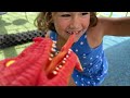 MONSTER TRUCKS PLAY AT THE PARK 🛝 EL TORO LOCO'S MAGIC SURPRISE EGG (T-REX HELPS FIND SPARKLE SMASH)