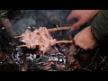Solo Bushcraft Camping - Shelter Building Video Compilation
