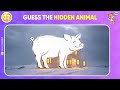 Guess the Hidden Animal by ILLUSION 🐶🐵🐈 Easy, Medium, Hard Levels