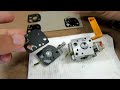 Homelite weed eater gas trimmer will not run - how to rebuild weedeater carburetor - clean Zama carb