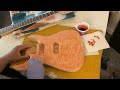 DIY Guitar Refinishing with TransTint Bordeaux/Honey Amber mix on Quilted Maple Jackson JS32-7 body