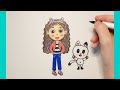 Do you like Gabby's dollhouse animation? How to draw gabby easily?💕💕💕