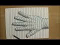 A New Perspective - Drawing A Hand On Line Paper - Trick Art With Graphite Pencil