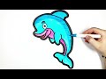 How to Draw a Dolphin For Kids And Toddlers
