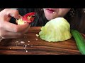 ASMR | BELL PEPPER SANDWICH *TIKTOK  FOOD* 【EATING SOUND】WITH MY SHIBA INU PUPPY