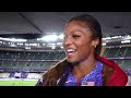 Gabby Thomas describes feeling of winning gold at Olympics