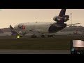 MSFS (4K) | FedEx (TFDi) MD-11F landing @ Memphis -104 FPM (9 Knts. Crosswind)