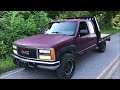 93 gmc 3500 1 TON SRW 4X4 6 5 TURBO DIESEL 5 SPEED RHINO TRUCKBEDS FLATBED