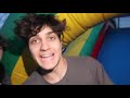 STAYING OVERNIGHT IN A GIANT BOUNCY HOUSE (24 hour challenge)