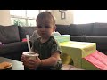 The kids try boba for the first time