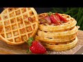 Perfect Homemade Waffles just in 5 minutes | Best Waffles recipe by Tiffin Box, Easy quick breakfast