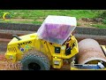 Engineers build the perfect road foundation using motor Grader and Road Roller techniques