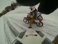 Crooked lake brighton mi winter ice riding go pro hero 3 honda XR100r