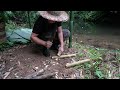 Bamboo Survival Shelter, Stream Fishing, Catch and Cook: Survival Alone | EP.242