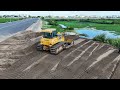 Most Impressing Sand Filling Action Mighty Bulldozer Push Sand Recover Sand Sliding