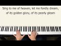 Sing to Me of Heaven - piano instrumental hymn with lyrics