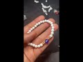 How to make bracelet with crystal and Turkish eye🧿  ENGLISH CLASS #3