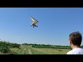 Motorized hang glider test flight with nanolight trike