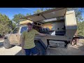 Attaching the camper to the flatbed 4K